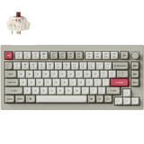 Keychron V1 Max-R3, toetsenbord Grijs, US lay-out, Gateron Jupiter Brown, RGB leds, 75%, Double-shot PBT, hot swap, 2.4 GHz | Bluetooth | USB-C, Knob