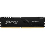 Kingston FURY 8 GB DDR4-3200 (1x 8 GB) werkgeheugen Zwart, KF432C16BB/8, Beast