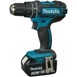 Makita 18 V Klopboor-/schroefmachine DHP482RFJ klopboorschroevendraaier Blauw/zwart, In Mbox, 3,0 Ah accu (2 stuks), lader