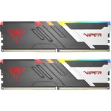 Patriot 64 GB DDR5-6000 (2x 32 GB) Dual-Kit werkgeheugen Zwart, PVVR564G600C30K, Viper Venom RGB, INTEL XMP, AMD EXPO)
