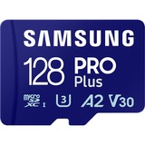 Samsung PRO Plus 128 GB microSDXC (2023) geheugenkaart Blauw, UHS-I U3, Class 10, V30, A2