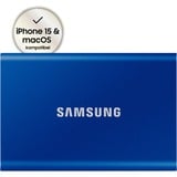 Samsung Portable T7, 1 TB externe SSD Blauw, MU-PC1T0H/WW, USB-A 3.2 (10 Gbit/s)