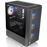 Thermaltake S200 TG ARGB midi tower behuizing Zwart | 2x USB-A | RGB | Window