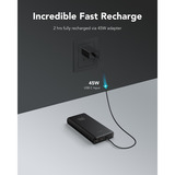 VEGER T100 powerbank 20.000 mAh Zwart
