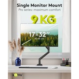 goobay Single Monitor Mount, 17 tot 32 inch monitorarm Zwart