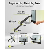 goobay Single monitorarm Zwart, 17 - 32 inch
