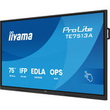 iiyama ProLite TE7513A-B3AG 75" 4K Ultra HD touchscreen monitor Zwart, 1x DisplayPort, 2x HDMI, 3x USB-C, 5x USB-A, 2x RJ-45, HDMI, DisplayPort, USB-C, Audio, LAN, WiFi-6E, BT 5.0, Android, Touch