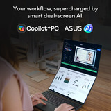 ASUS Zenbook DUO UX8407AA-SN108W 14"  Copilot+ 2-in-1 laptop Donkergrijs | Core Ultra X9 388H | Arc B390 | 32 GB | 2 TB SSD | Touch