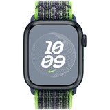 Apple Geweven sportbandje van Nike - Felgroen/blauw (41 mm) armband Neongroen/blauw