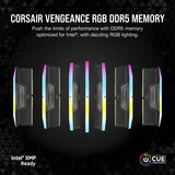 Corsair Vengeance RGB 32 GB DDR5-6000 (2x 16 GB) werkgeheugen Zwart, CMH32GX5M2B6000C38, XMP 3.0