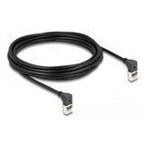 DeLOCK RJ45 Network Cable Cat.6A S/FTP Slim 90° upwards / upwards angled 5 m kabel Zwart