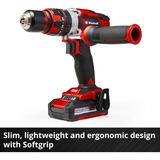 EINHELL TE-CD 18/48 Li-i (2x2.0Ah) klopboormachine klopboorschroevendraaier Zwart, Koffer, oplader en 2 accu's inbegrepen