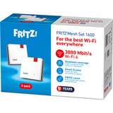 FRITZ! FRITZ!Mesh Set 1600 2-pack Edition International repeater Wit/rood, 2 stuks, Mesh Wi-Fi
