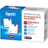 FRITZ! Mesh Set 1600 2-pack Edition International repeater Wit/rood, 2 stuks, Mesh Wi-Fi