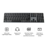 Keychron B5 Pro-K8, toetsenbord Wit, US lay-out, Scissor switches, ABS keycaps, 2.4 GHz / Bluetooth / USB
