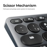 Keychron B5 Pro-K8, toetsenbord Wit, US lay-out, Scissor switches, ABS keycaps, 2.4 GHz / Bluetooth / USB