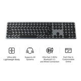 Keychron B5 Pro-K8 toetsenbord Wit, US lay-out (QWERTY), Scissor switches, 100%, ABS keycaps, 2.4 GHz / Bluetooth / USB