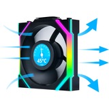 Lian Li UNI FAN SL120 LCD Wireless RGB case fans Zwart, 3 stuks, 120 x 124.5 x 28 mm, PWM
