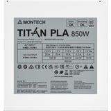 Montech TITAN PLA 850W voeding  Wit, 2x PCIe, 1x 12VHPWR, Kabelmanagement