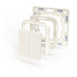 Shelly BLU Wall Switch 4 + Busch-Jaeger adapter schakelaar Wit, Bluetooth 4.2