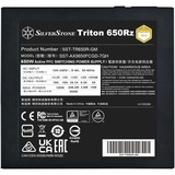 SilverStone Triton 650Rz, 650 Watt voeding  Zwart, 1x 12-Pin High Power GPU, 2x PCIe, Kabel-Management