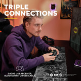 Trust GXT 542BM Muta Draadloze gamecontroller Grijs/zwart, Windows, iOS, Android, 2.4 GHz / Bluetooth / USB-C