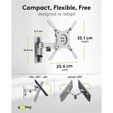 goobay TV Wall Mount Caravan FULLMOTION (M), 13 to 43 inch wandmontage  Zilver