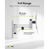 goobay TV Wall Mount Caravan FULLMOTION (M), 13 to 43 inch wandmontage  Zilver