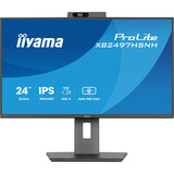 iiyama ProLite XB2497HSNH-B1 23.8" monitor Zwart, HDMI, DisplayPort, LAN, Audio, USB-C, Webcam