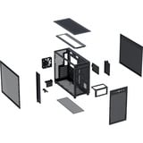 ASUS Prime AP303 - Tempered Glass Panel midi tower behuizing Zwart | 2x USB-A | 1x USB-C | Tempered Glass