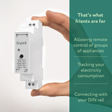 Frient Smart DIN Relay relais Lichtgrijs, Zigbee