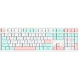 HelloGanss HS108T GC12 RGB mechanisch toetsenbord Wit, US lay-out (QWERTY), Gateron Yellow, 100%, RGB leds, PBT Doubleshot keycaps, hot swap, 2,4 GHz / Bluetooth / USB-C