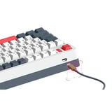 Iqunix L80 Formula Typing Wireless Mechanical Keyboard, gaming toetsenbord Wit/rood, US lay-out, Gateron Red, RGB leds, 80% (TKL), Hot-swappable, PBT, 2.4GHz | Bluetooth 5.1 | USB-C