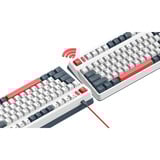 Iqunix L80 Formula Typing Wireless Mechanical Keyboard, gaming toetsenbord Wit/rood, US lay-out, Gateron Red, RGB leds, 80% (TKL), Hot-swappable, PBT, 2.4GHz | Bluetooth 5.1 | USB-C