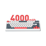 Iqunix L80 Formula Typing Wireless Mechanical Keyboard, gaming toetsenbord Wit/rood, US lay-out, Gateron Red, RGB leds, 80% (TKL), Hot-swappable, PBT, 2.4GHz | Bluetooth 5.1 | USB-C