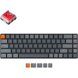 Keychron K7-E1, toetsenbord Zwart/grijs, US lay-out, Keychron Low Profile Optical Red, RGB leds, hot swap, 65%, ABS, Bluetooth 5.1