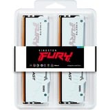 Kingston FURY 32 GB DDR5-6400 Kit werkgeheugen Wit, KF564C32BWAK2-32, Fury Beast RGB, XMP