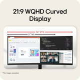 LG UltraWide 34U601B-B 34" curved monitor Zwart, HDMI, DisplayPort, AMD FreeSync, 120 Hz