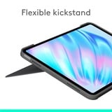 Logitech Combo Touch iPad Air 11" (M2), iPad Air (4e en 5e generatie - 2020, 2022) Keyboard Case Zwart, US-International lay-out (QWERTY), 75%