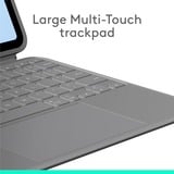 Logitech Combo Touch iPad Air 11" (M2), iPad Air (4e en 5e generatie - 2020, 2022) Keyboard Case Zwart, US-International lay-out (QWERTY), 75%