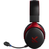 MCHOSE V9 Pro Wireless  over-ear gaming headset Zwart/rood, PC / laptop / Playstation / Switch / Smartphone, 2.4G / Bluetooth / Wired / Type-C