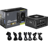 MSI MAG A650GLS PCIE5 modulaire 650 watt voeding  Zwart, 1x 12V-2x6, 2x PCIe