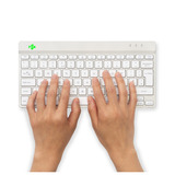 R-Go Tools Compact Break ergonomisch toetsenbord Wit, US lay-out, Scissor switches, Bluetooth 5.0