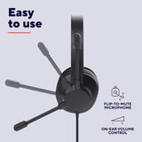 Trust Ayda Max USB ENC Pc-headset Bedraad over-ear  Zwart, USB, noise cancelling microfoon