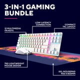 Trust GXT 882 Miami Draadloze 3-in-1 Gaming Set desktopset Wit, US lay-out (QWERTY), Membraan, 80% (TKL)