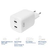 ACT Connectivity USB-C-lader 100W met 2 poorten oplader Wit