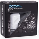 Alphacool Eiszapfen L-connector rotatable G1/4 outer thread to G1/4 inner thread verbinding Wit