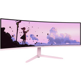 Arozzi Nova Curved 49" v2 UltraWide gaming monitor Roze, 1x DisplayPort, 2x HDMI, 1x USB-C, 2x USB-A, 165 Hz