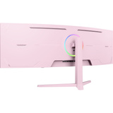 Arozzi Nova Curved 49" v2 UltraWide gaming monitor Roze, 1x DisplayPort, 2x HDMI, 1x USB-C, 2x USB-A, 165 Hz