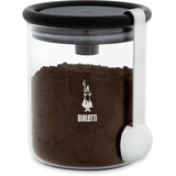 Bialetti Voorraadpot voor koffiepoeder glas Transparant/zwart
